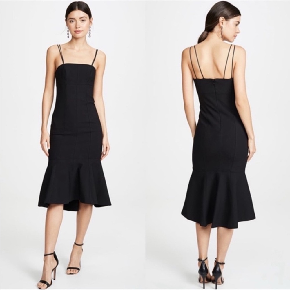 Cinq à Sept Salina Black Dress with Spaghetti Straps. Size 8